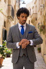 Conjunto de corbata azul marino para hombre