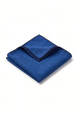 Pañuelo de bolsillo para hombre de mezcla de lana y tweed azul marino.