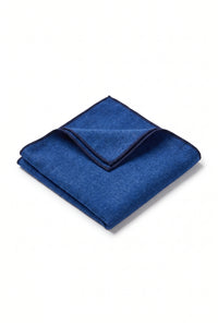 Pañuelo de bolsillo para hombre de mezcla de lana y tweed azul marino.