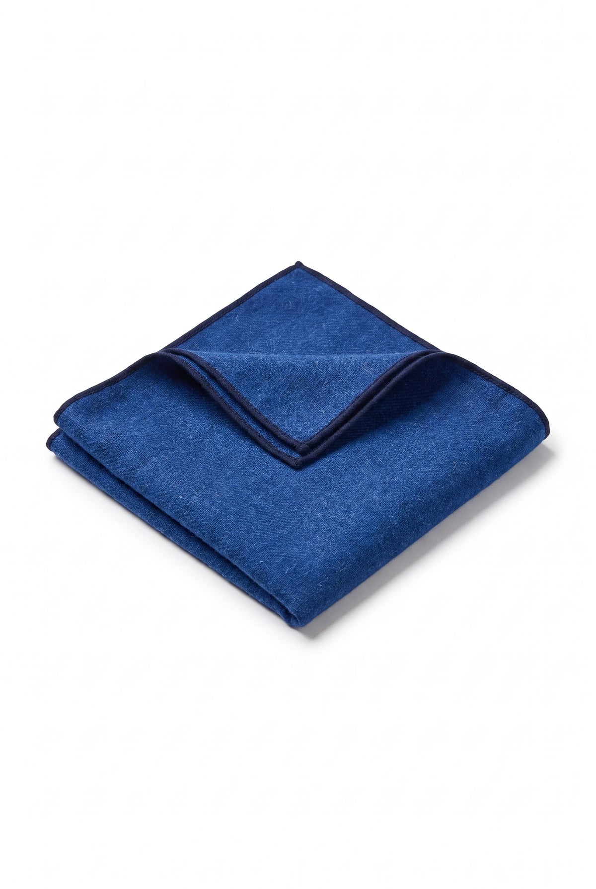 Pañuelo de bolsillo para hombre de mezcla de lana y tweed azul marino.