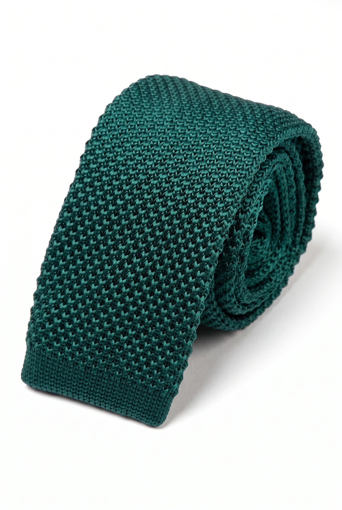 Corbata de punto verde salvia para hombre