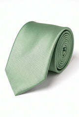 Conjunto de corbata verde salvia para hombre