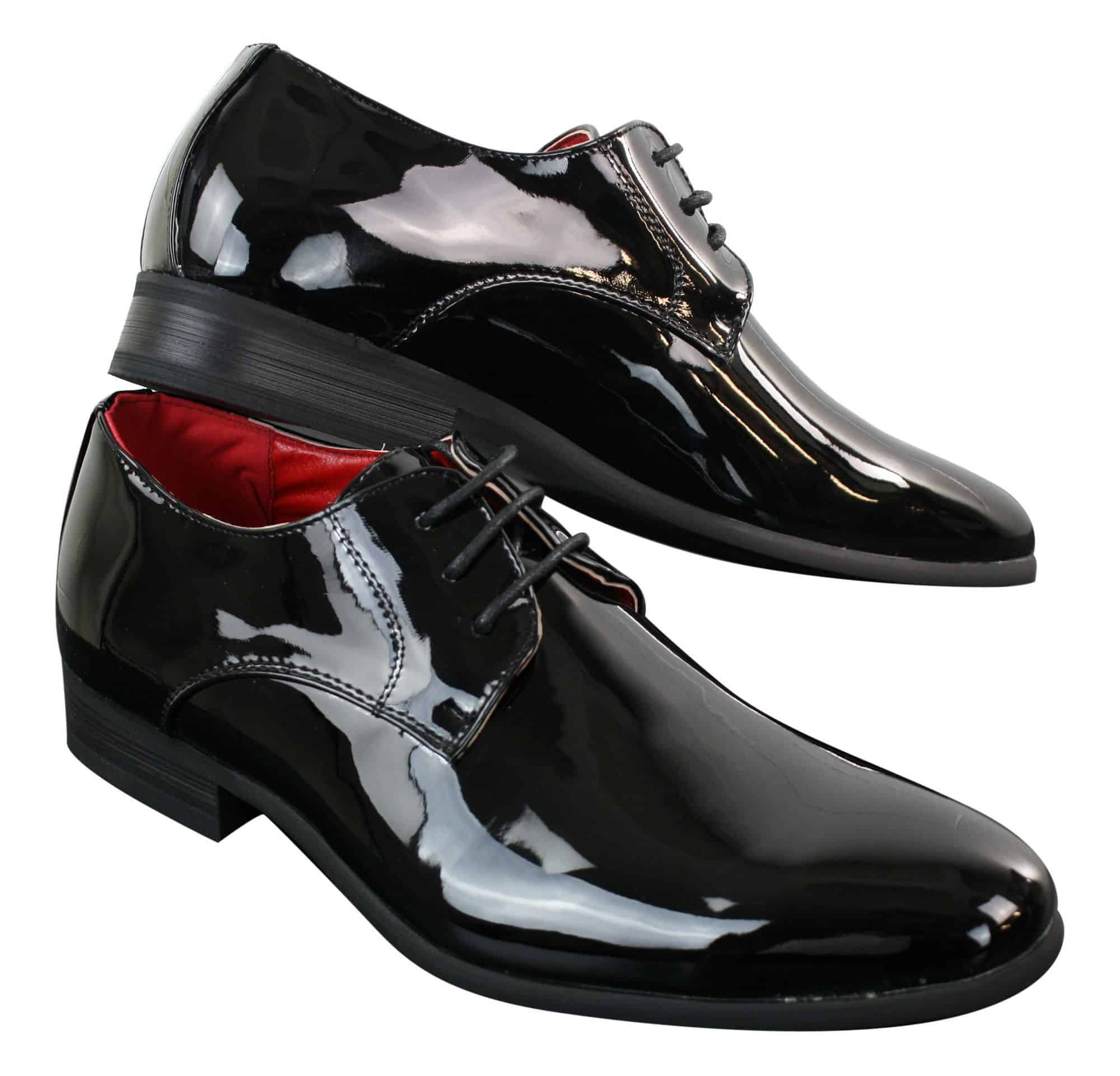 Zapatos formales de charol brillante para hombre