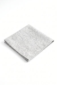Pañuelo de bolsillo para hombre de mezcla de lana y tweed plateado.