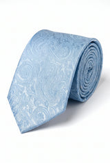 Set de regalo de corbata de cachemira azul cielo para hombre