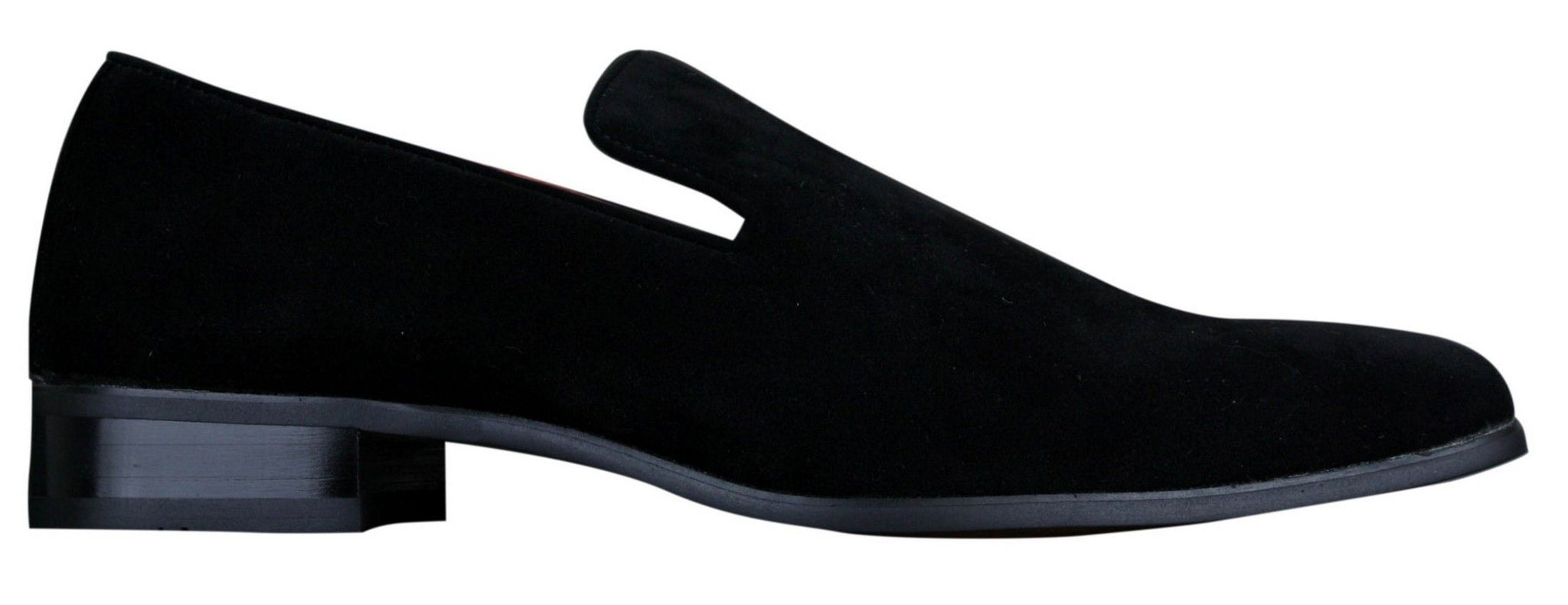 Zapatos mocasines de ante para hombre, estilo casual elegante, color rojo, azul y negro.