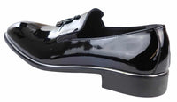 Zapatos sin cordones para hombre con borlas y detalles metálicos