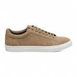 Zapatillas deportivas casuales de hombre con cordones, de ante gris piedra.