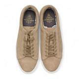 Zapatillas deportivas casuales de hombre con cordones, de ante gris piedra.