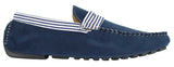 Zapatos náuticos de gamuza para hombre, con rayas, sin cordones, estilo casual elegante de verano, de fabricación italiana.