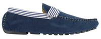 Zapatos náuticos de gamuza para hombre, con rayas, sin cordones, estilo casual elegante de verano, de fabricación italiana.
