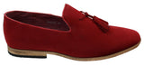 Mocasines de ante para hombre, zapatos de conducir, sin cordones, diseño con borla, línea de cuero, negro, cómodos