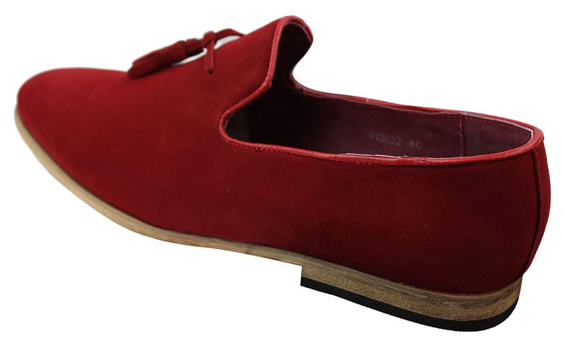Mocasines de ante para hombre, zapatos de conducir, sin cordones, diseño con borla, línea de cuero, negro, cómodos