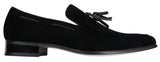 Mocasines de ante para hombre, zapatos de conducir, sin cordones, diseño con borla, de piel, elegantes e informales.