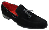 Mocasines de ante para hombre, zapatos de conducir, sin cordones, diseño con borla, de piel, elegantes e informales.