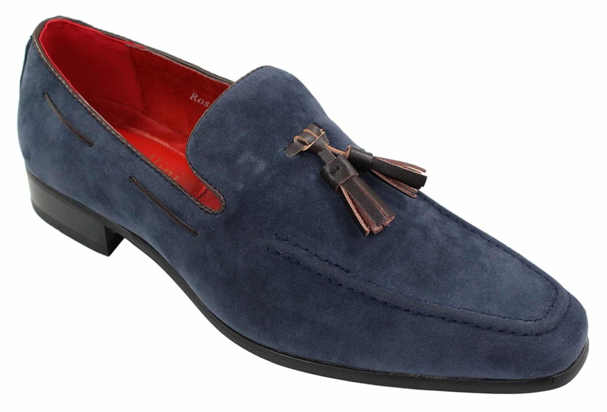 Mocasines de ante para hombre, zapatos de conducir, sin cordones, diseño con borla, de piel, elegantes e informales.