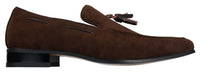 Mocasines de ante para hombre, zapatos de conducir, sin cordones, diseño con borla, de piel, elegantes e informales.