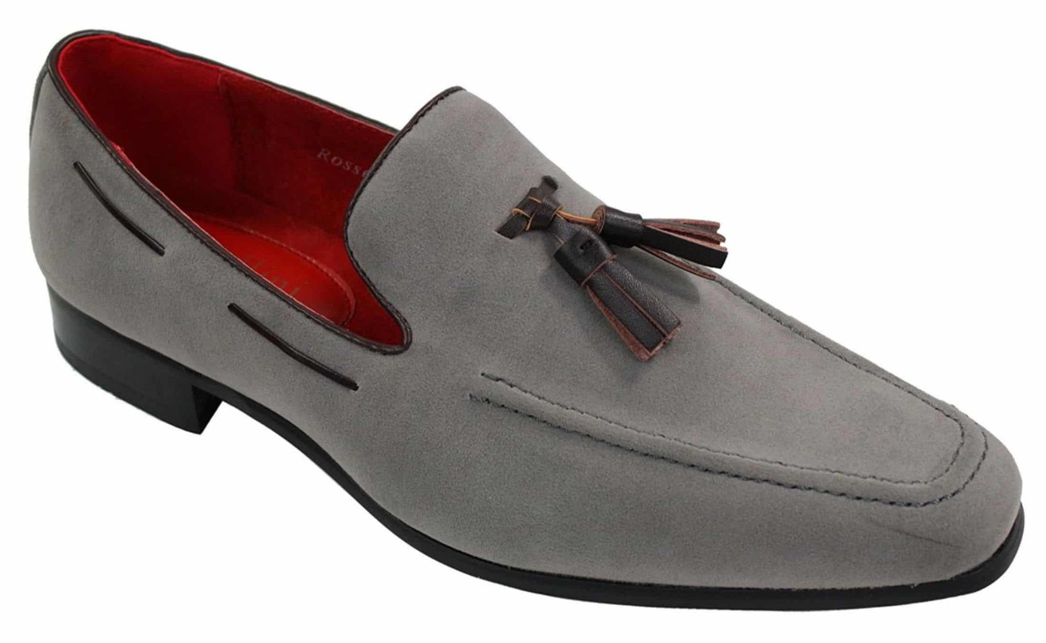 Mocasines de ante para hombre, zapatos de conducir, sin cordones, diseño con borla, de piel, elegantes e informales.