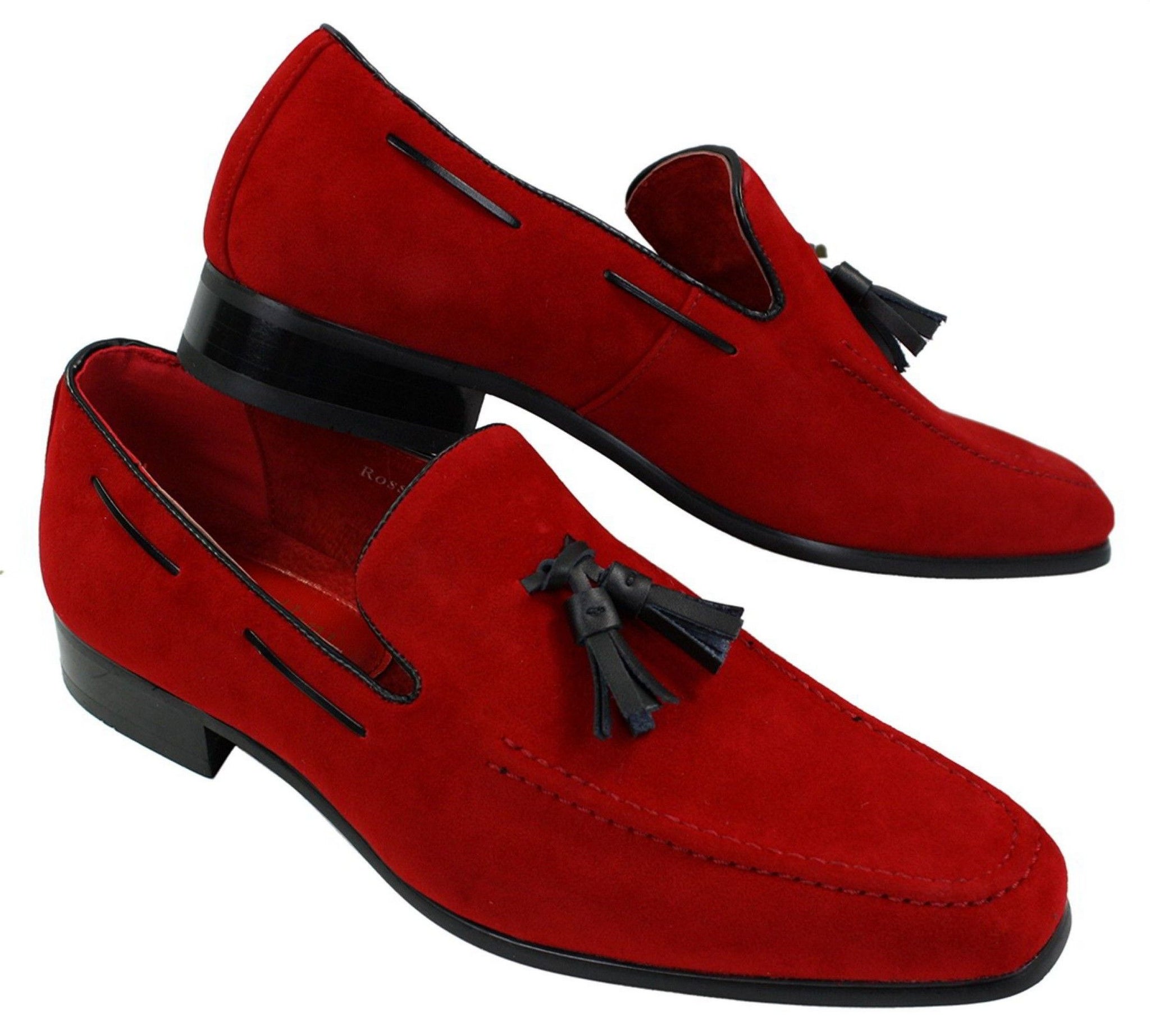 Mocasines de ante para hombre, zapatos de conducir, sin cordones, diseño con borla, de piel, elegantes e informales.