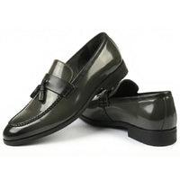 Mocasines sin cordones de alto brillo con borlas para hombre
