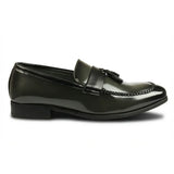 Mocasines sin cordones de alto brillo con borlas para hombre
