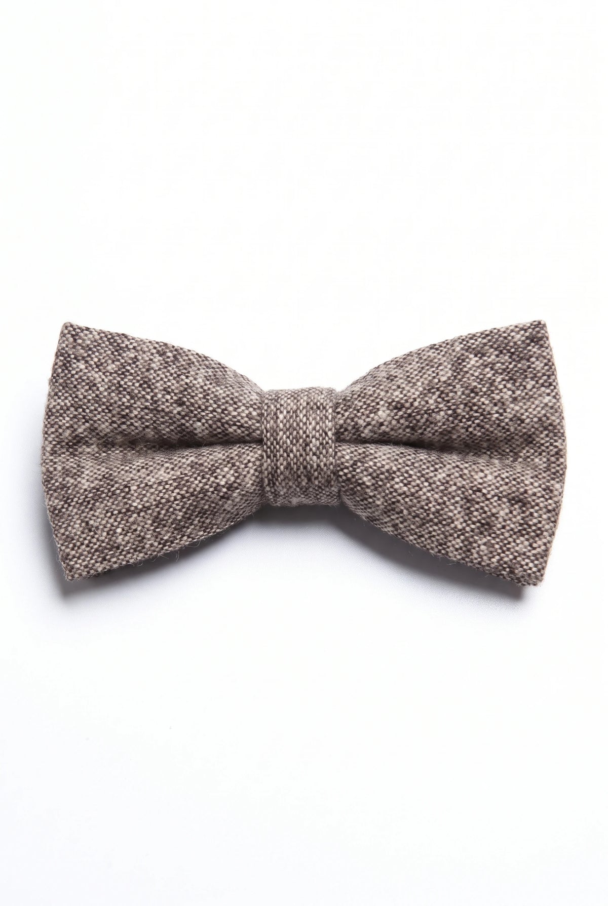 Pajarita de tweed color topo para hombre