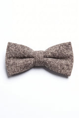 Pajarita de tweed color topo para hombre