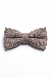 Pajarita de tweed color topo para hombre