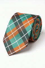 Corbata a cuadros color turquesa para hombre