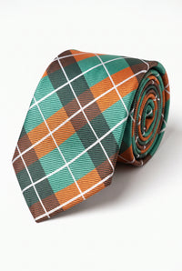Corbata a cuadros color turquesa para hombre