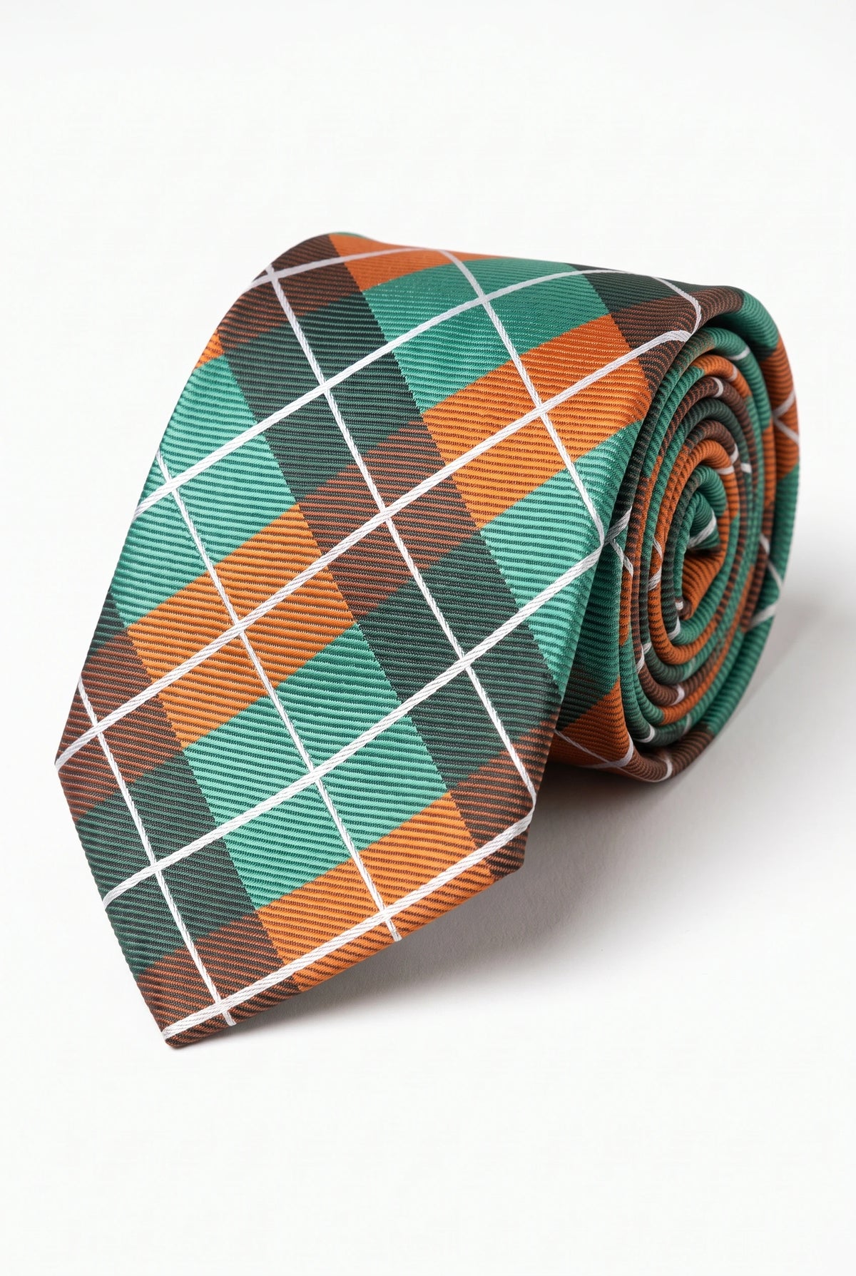 Corbata a cuadros color turquesa para hombre