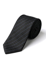 Conjunto de corbata y pañuelo para hombre - Rayas negras STZ42, Talla única