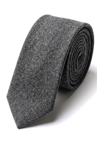 Conjunto de corbata y pañuelo para hombre - Tweed gris STZ23, Talla única