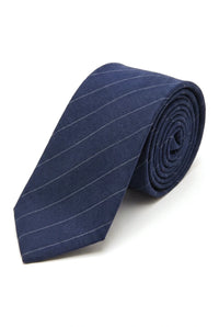 Conjunto de corbata y pañuelo para hombre - Rayas azul marino STZ41, Talla única