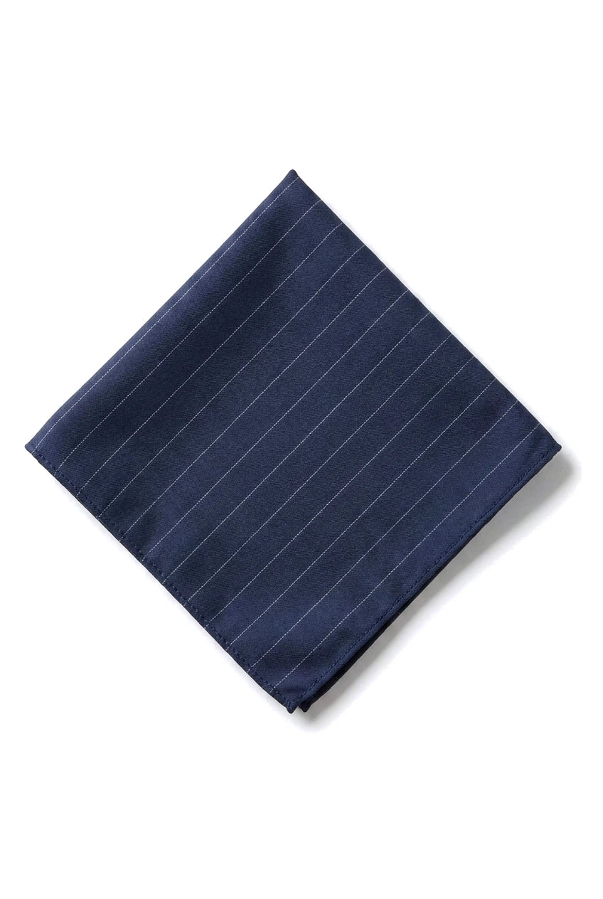 Conjunto de corbata y pañuelo para hombre - Rayas azul marino STZ41, Talla única