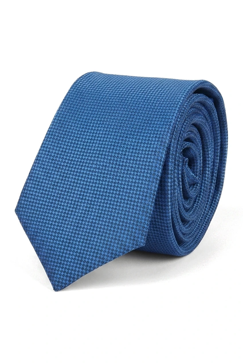 Conjunto de corbata y pañuelo de bolsillo para hombre - Corbata formal lisa - Azul