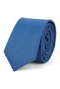 Conjunto de corbata y pañuelo de bolsillo para hombre - Corbata formal lisa - Azul