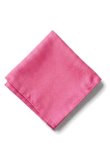 Conjunto de corbata y pañuelo de bolsillo para hombre, corbata formal lisa - Fucsia