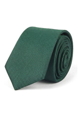 Conjunto de corbata y pañuelo de bolsillo para hombre - Corbata formal lisa - Verde
