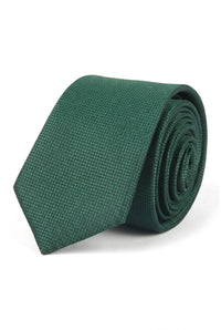 Conjunto de corbata y pañuelo de bolsillo para hombre - Corbata formal lisa - Verde