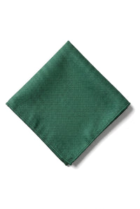 Conjunto de corbata y pañuelo de bolsillo para hombre - Corbata formal lisa - Verde