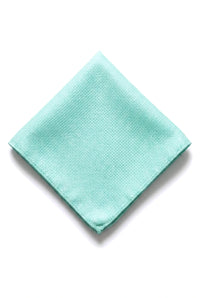 Conjunto de corbata y pañuelo de bolsillo para hombre, corbata formal lisa - Menta