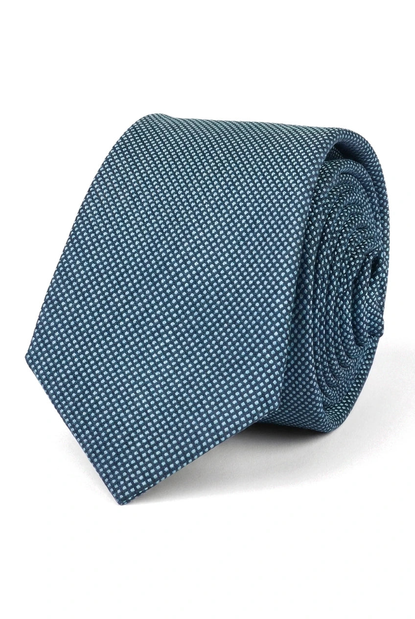Conjunto de corbata y pañuelo de bolsillo para hombre, corbata formal lisa - Turquesa