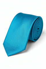 Conjunto de corbata turquesa para hombre