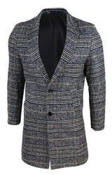 Abrigo de tweed a cuadros para hombre