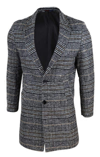 Abrigo de tweed a cuadros para hombre
