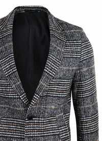 Abrigo de tweed a cuadros para hombre