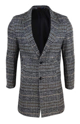 Abrigo de tweed a cuadros para hombre