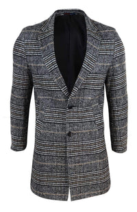 Abrigo de tweed a cuadros para hombre