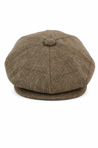 Gorra de hombre estilo Peaky Blinders de tweed a cuadros